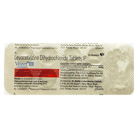 VOZET 10mg Tablet 10's - Global Surgicals