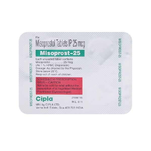 Misoprost 25Mcg Tablet 4'S