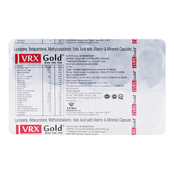 VRX GOLD Capsule 10's - Global Surgicals