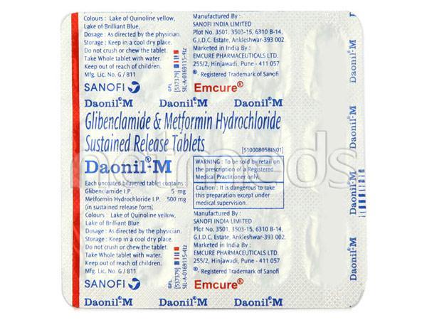 Daonil M Tablet 15'S