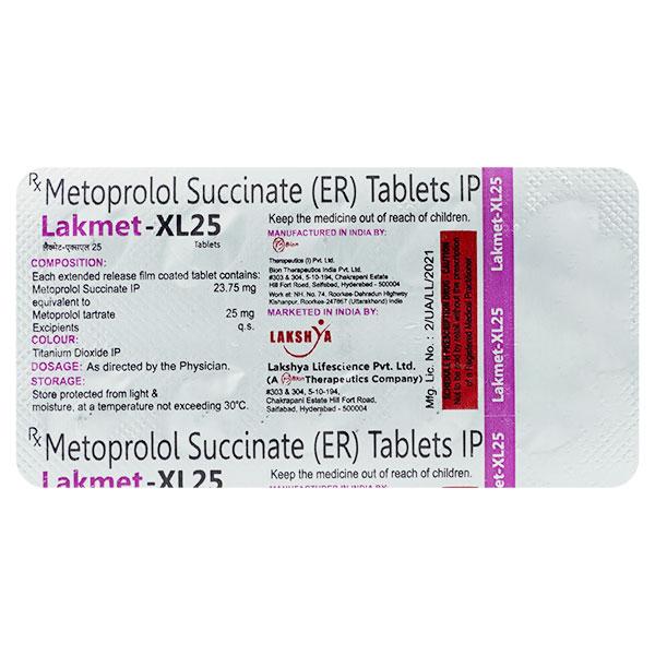 LAKMET XL 25mg Tablet 10's