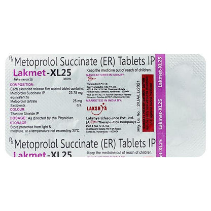 LAKMET XL 25mg Tablet 10's
