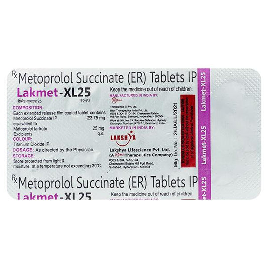 LAKMET XL 25mg Tablet 10's