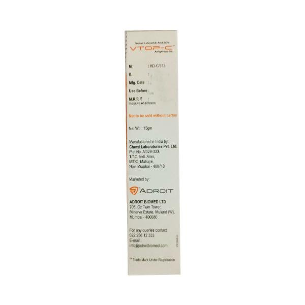 VTOP C Anhydrous Gel 15gm - Global Surgicals