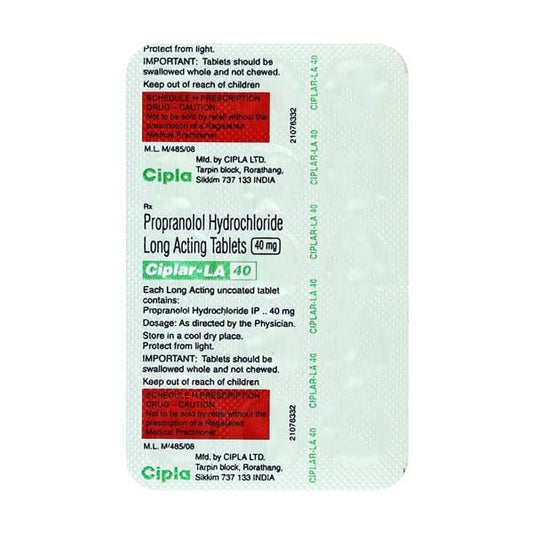 Ciplar LA 40mg Tablet 15'S