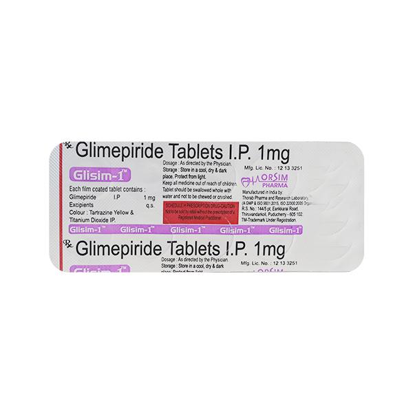 GLISIM 1mg Tablet 10's