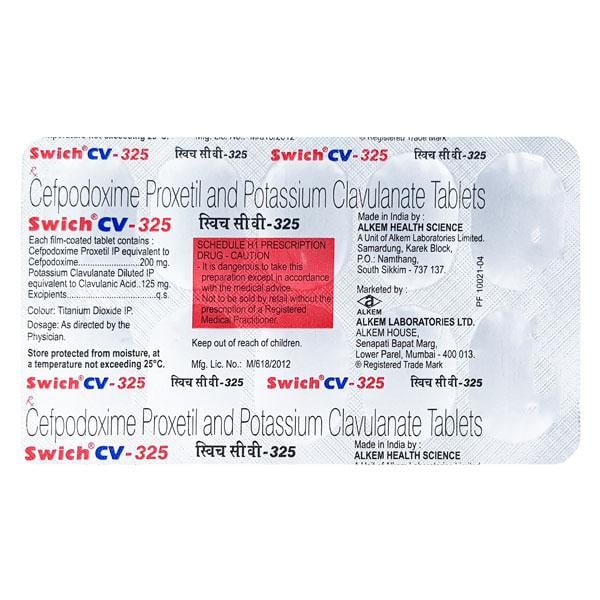 Swich CV 325mg Tablet 10'S