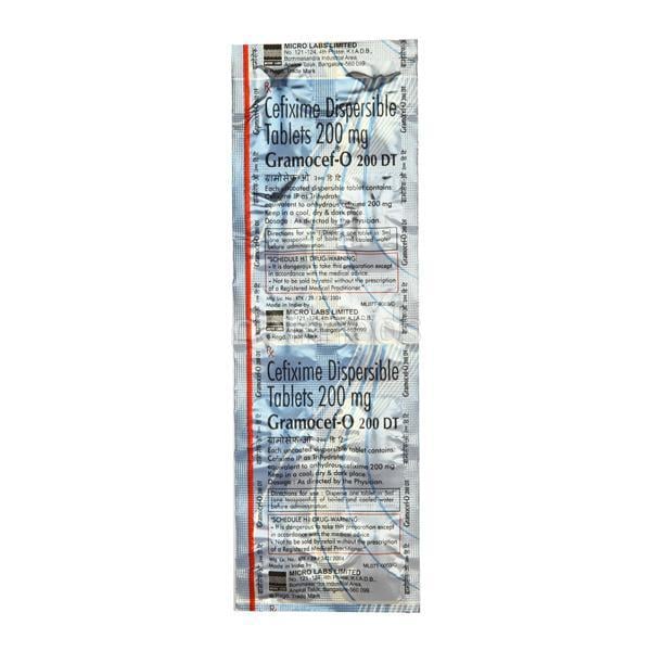Gramocef O DT 200mg Tablet 10'S