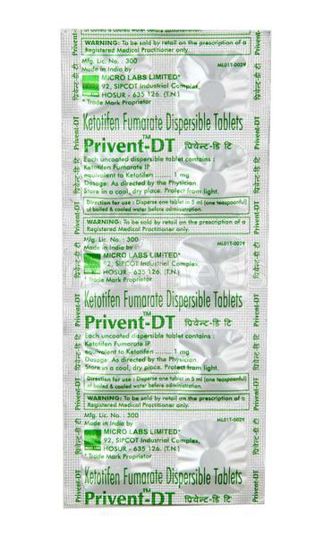 Privent DT Tablet 10'S