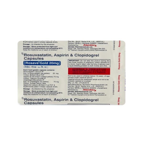 Rosave Gold 20mg Capsule 10'S