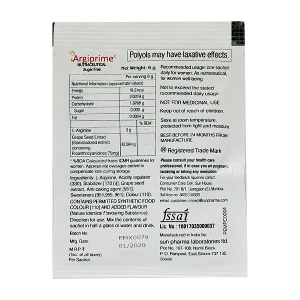 Argiprime Granules Sugar Free Orange Flavour 6gm