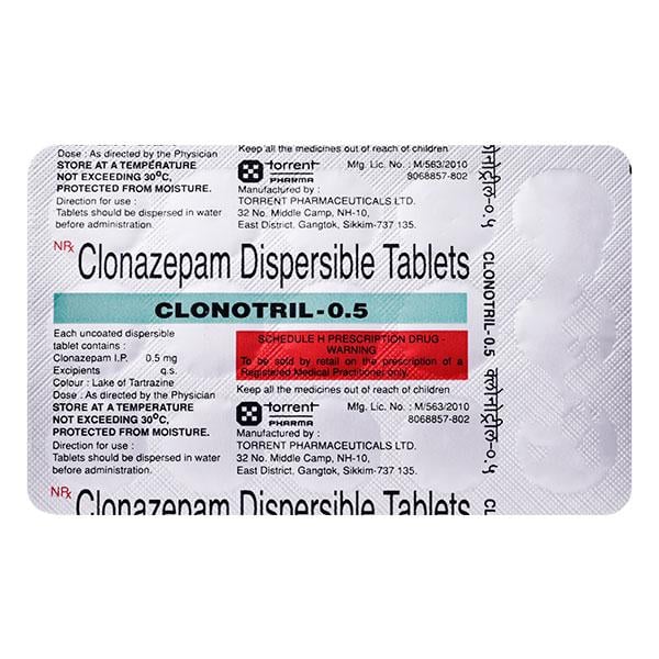 Clonotril 0.5mg Tablet 15'S