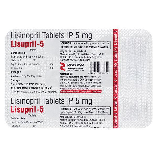 LISUPRIL 5 Tablet 15's