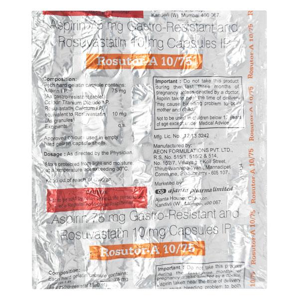 ROSUTOR A 10/75 Capsule 20's