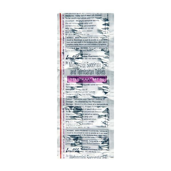 Telmikaa MT 50mg Tablet 10'S