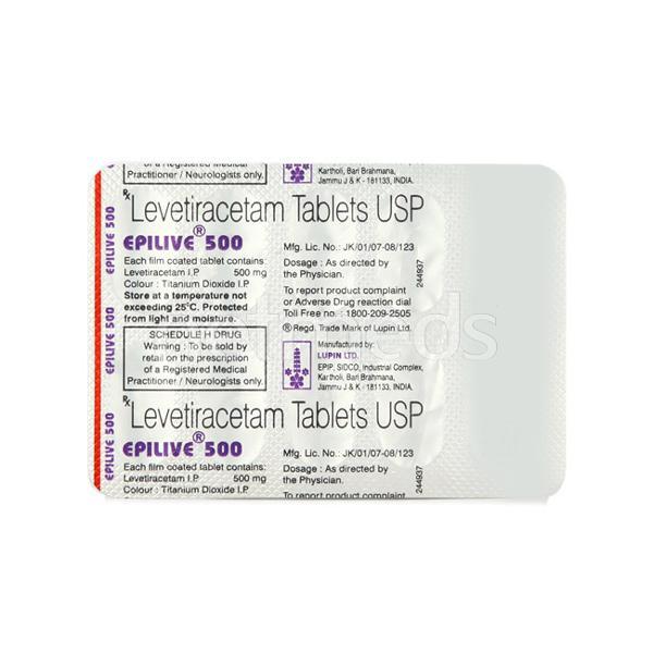 Epilive 500mg Tablet 10'S