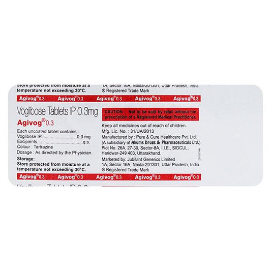 Agivog 0.3mg Tablet 10'S