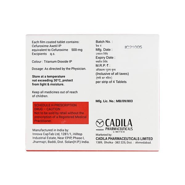 Cefrotux 500mg Capsule 4'S