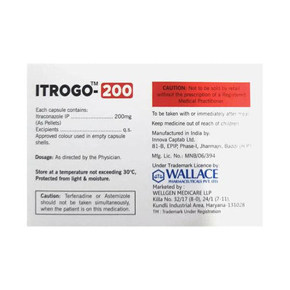 ITROGO 200 Capsule 10's