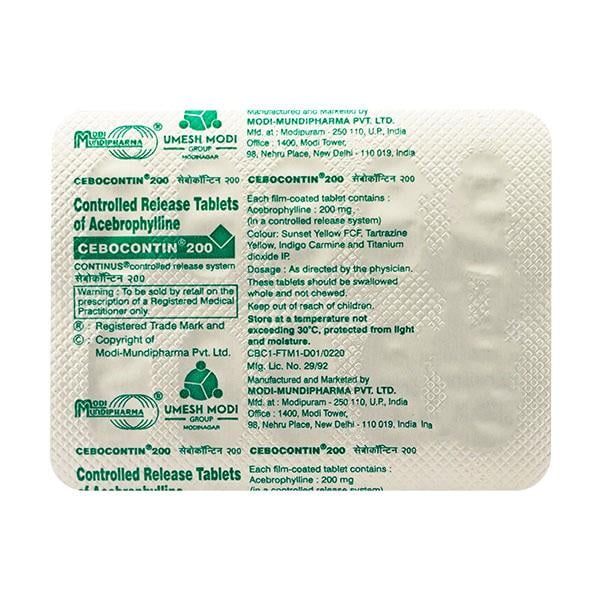 CEBOCONTIN 200 Tablet 10's