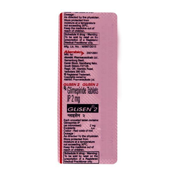 Glisen 2mg Tablet 10'S