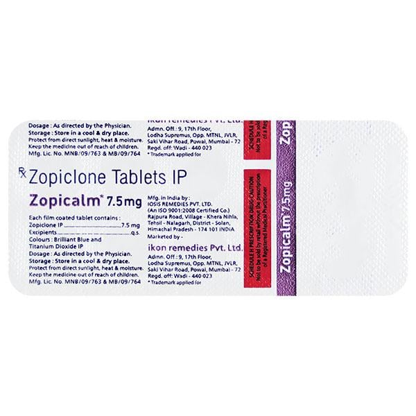ZOPICALM 7.5 MG Tablet 10's