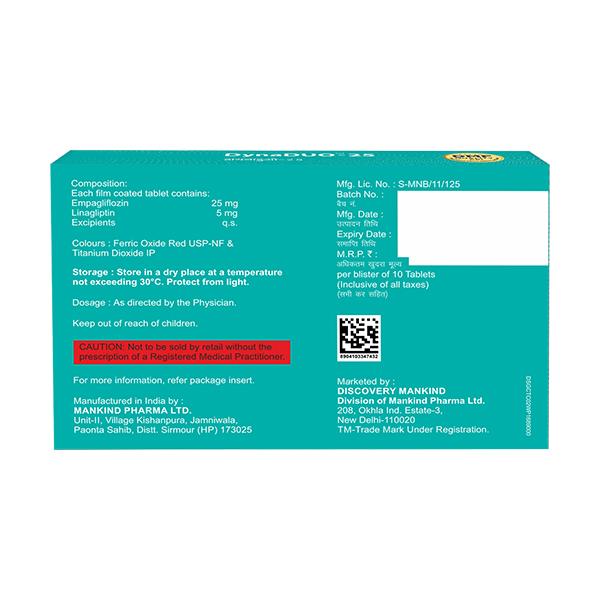 DYNADUO 25 Tablet 10's