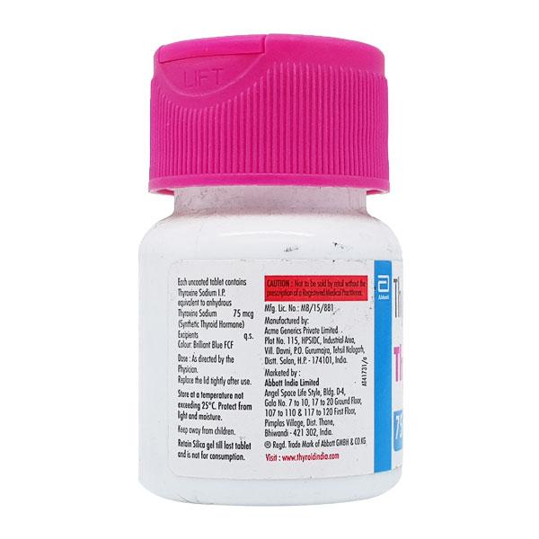 Thyronorm 75Mcg Tablet 120'S