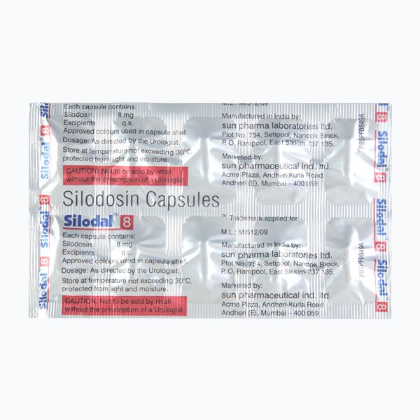 Silodal 8mg Capsule 10'S