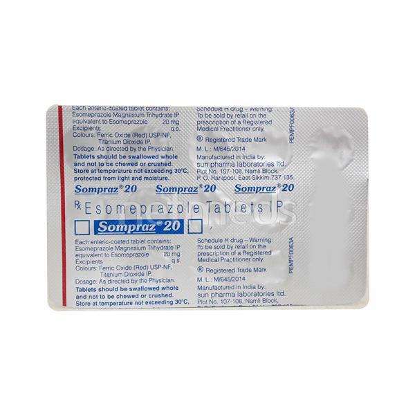 Sompraz 20mg Tablet 10'S