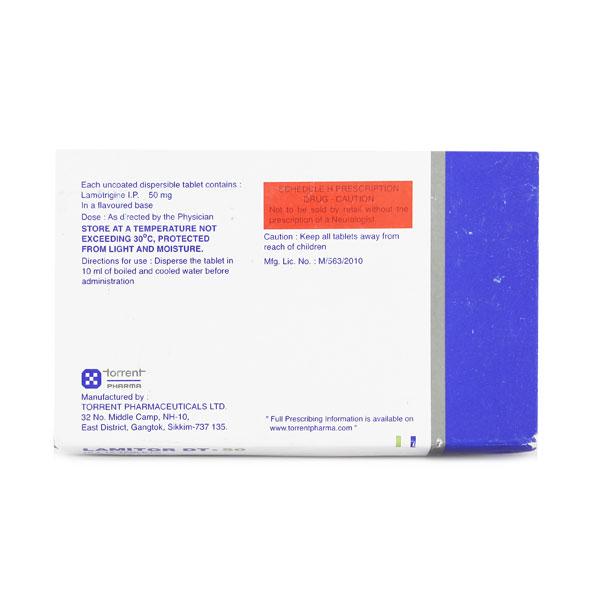 LAMITOR DT 50mg Tablet 15's