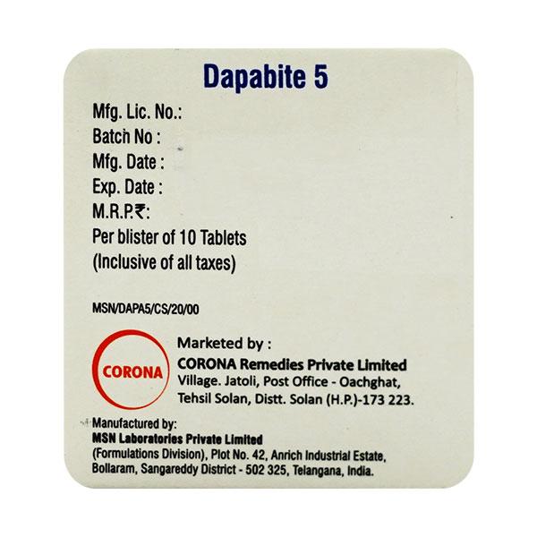 DAPABITE 5 Tablet 10's