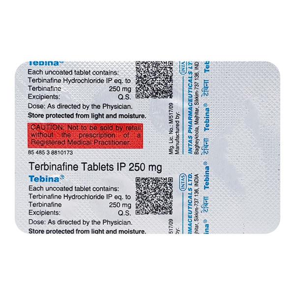 Tebina 250mg Tablet 7'S