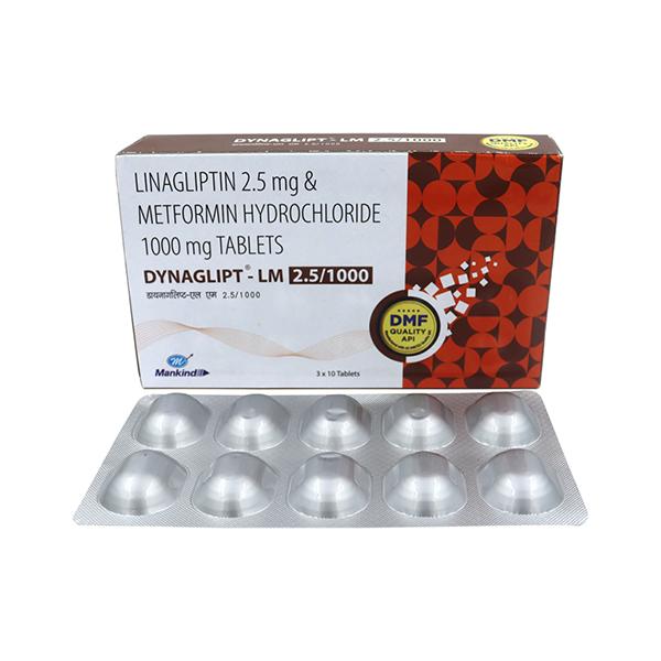 DYNAGLIPT LM 2.5/1000 Tablet 10's