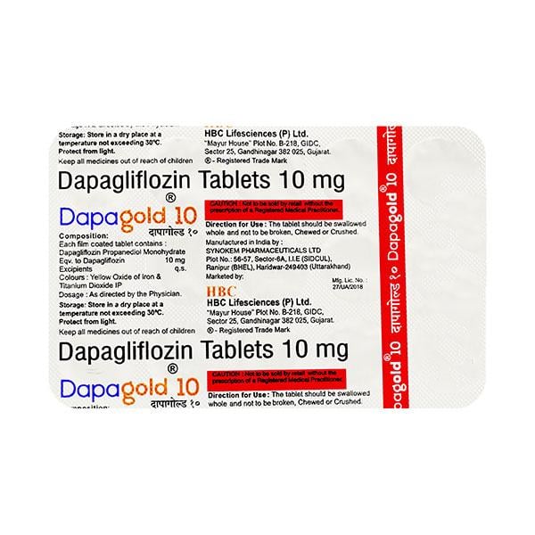 DAPAGOLD 10 Tablet 15's