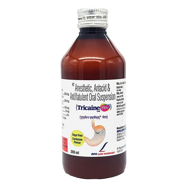 TRICAINE MPS SUGAR FREE CARDAMOM FLAVOUR Gel(Oral) 200ml