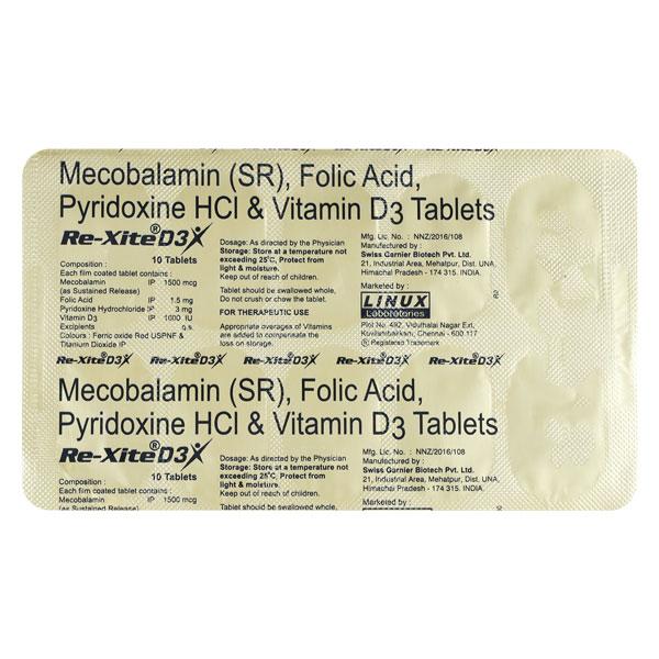 Rexite D3 Tablet 10'S