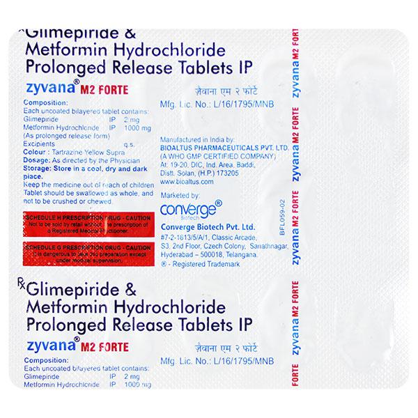 ZYVANA M2 FORTE Tablet 15's