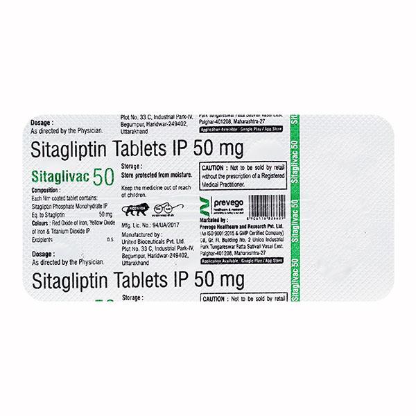 SITAGLIVAC 50 Tablet 7's