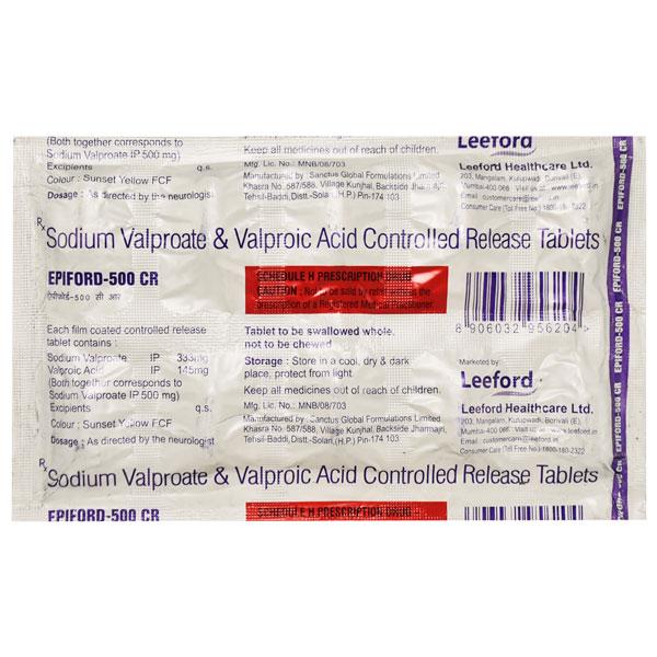 EPIFORD CR 500mg Tablet 10's