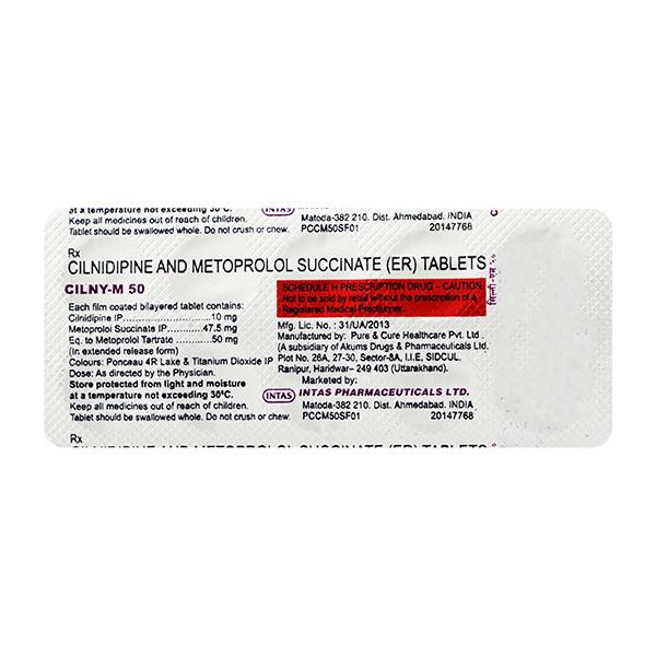 CILNY M 50mg Tablet 10's