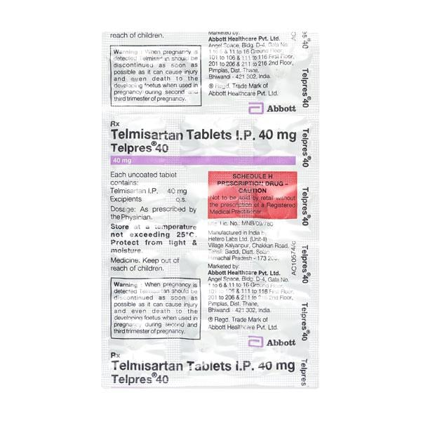Telpres 40mg Tablet 15'S