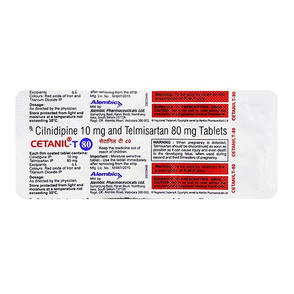 Cetanil T 80mg Tablet 10'S