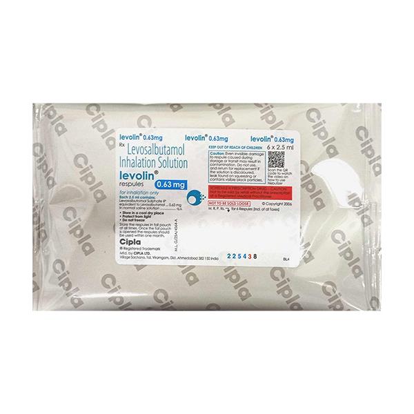 LEVOLIN 0.63mg Respules 6x2.5ml