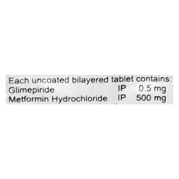 Glitaray M 0.5mg/500mg Tablet 15'S