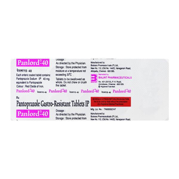 Panlord 40Mg Tablet 10's