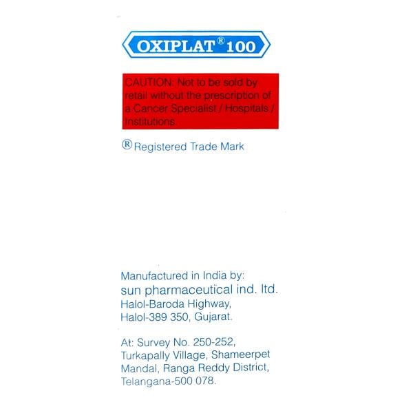 Oxiplat 100mg Injection 20ml