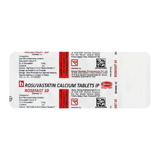 Rosefast 10mg Tablet 10'S