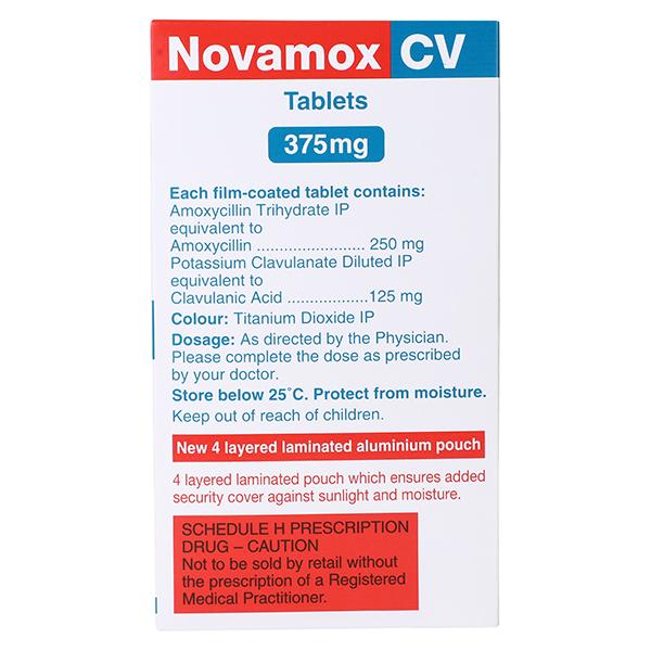 Novamox CV 375mg Tablet 10'S