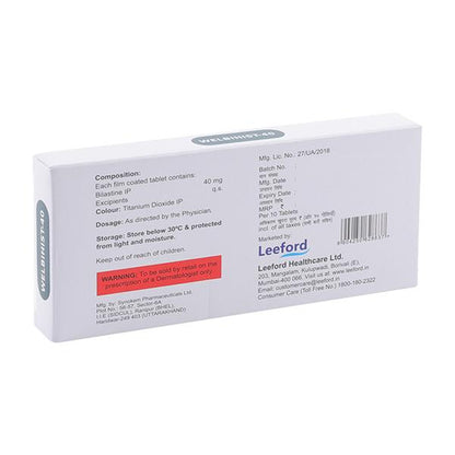 WELBIHIST 40 Tablet 10's - Global Surgicals